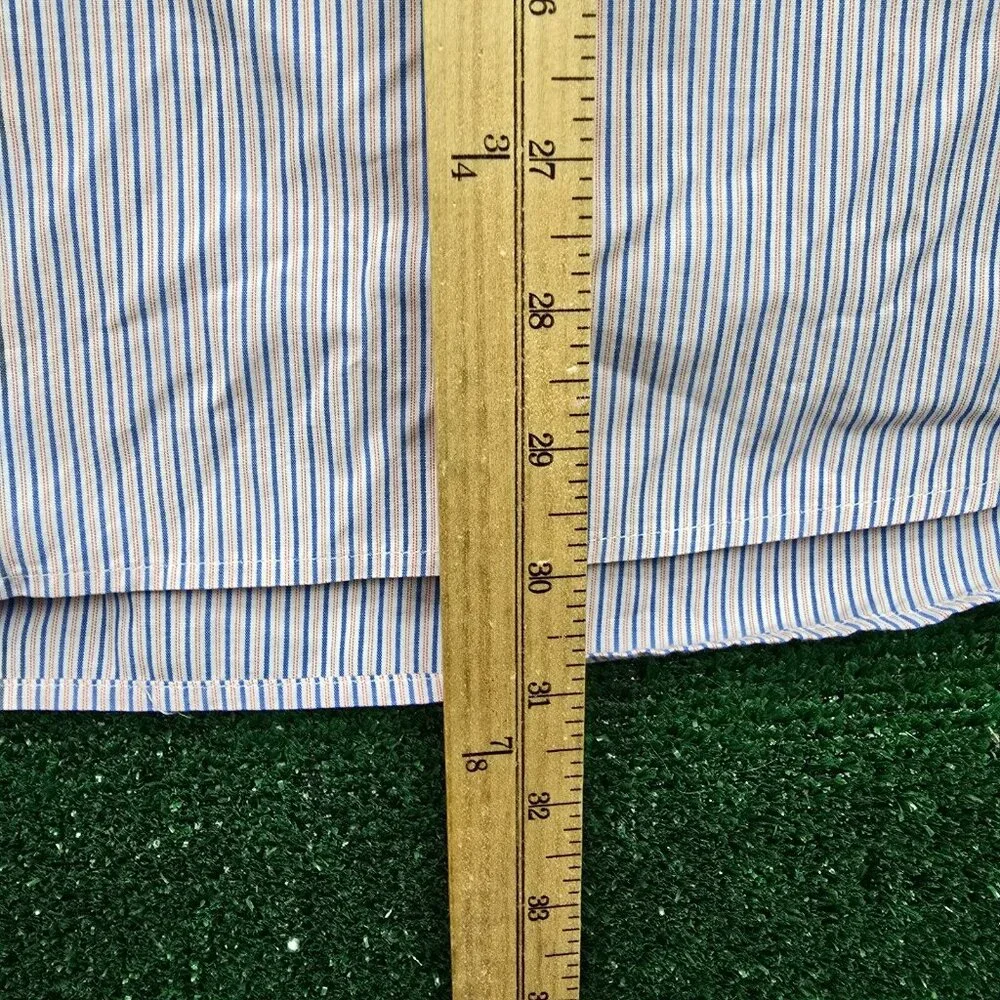 Untuckit Shirt Mens 3XL Striped Button‎ Down Long Sleeve Preppy Work Casual